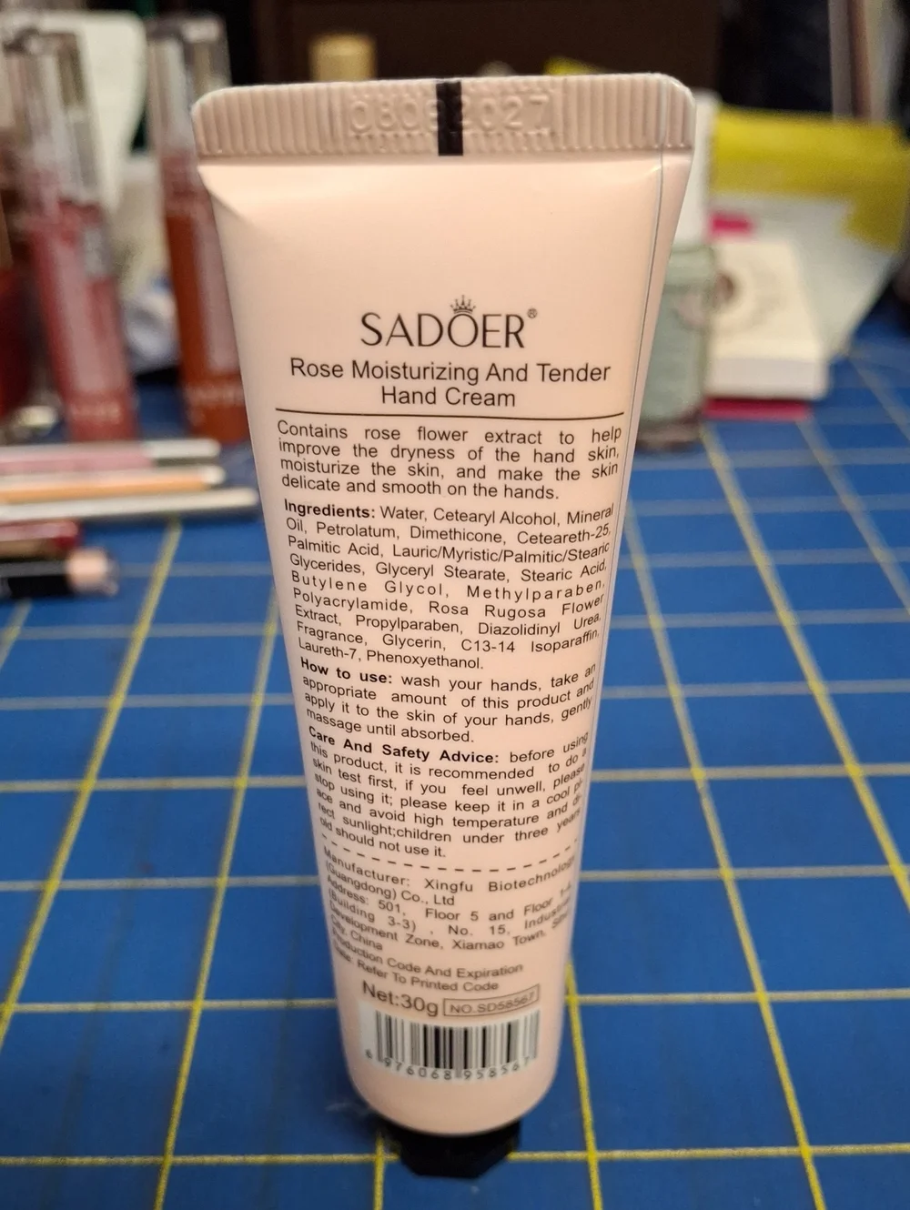 Rose Hand Cream Moisturizing Hand Cream 30g New Sealed Tube
